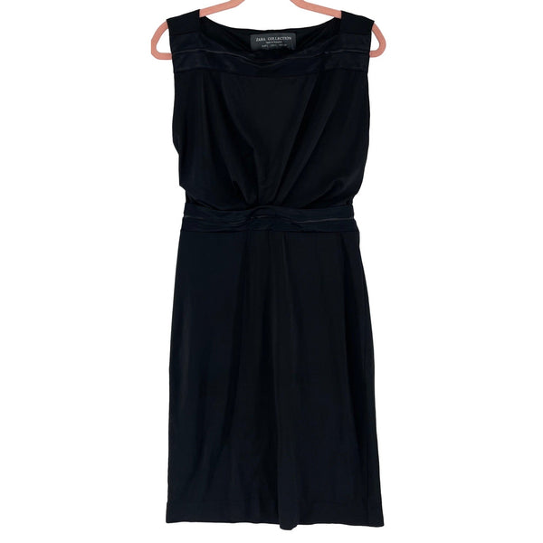 Zara Women's Size Large Black Sleeveless Sheath Cocktail Dress