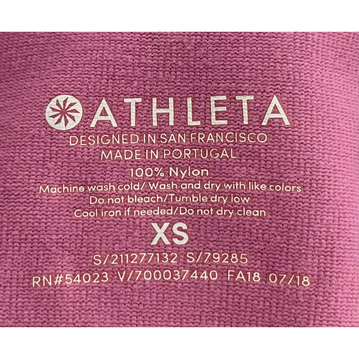 Athleta Women's Size XS Mauve Pink Sleeveless Workout Tank Top