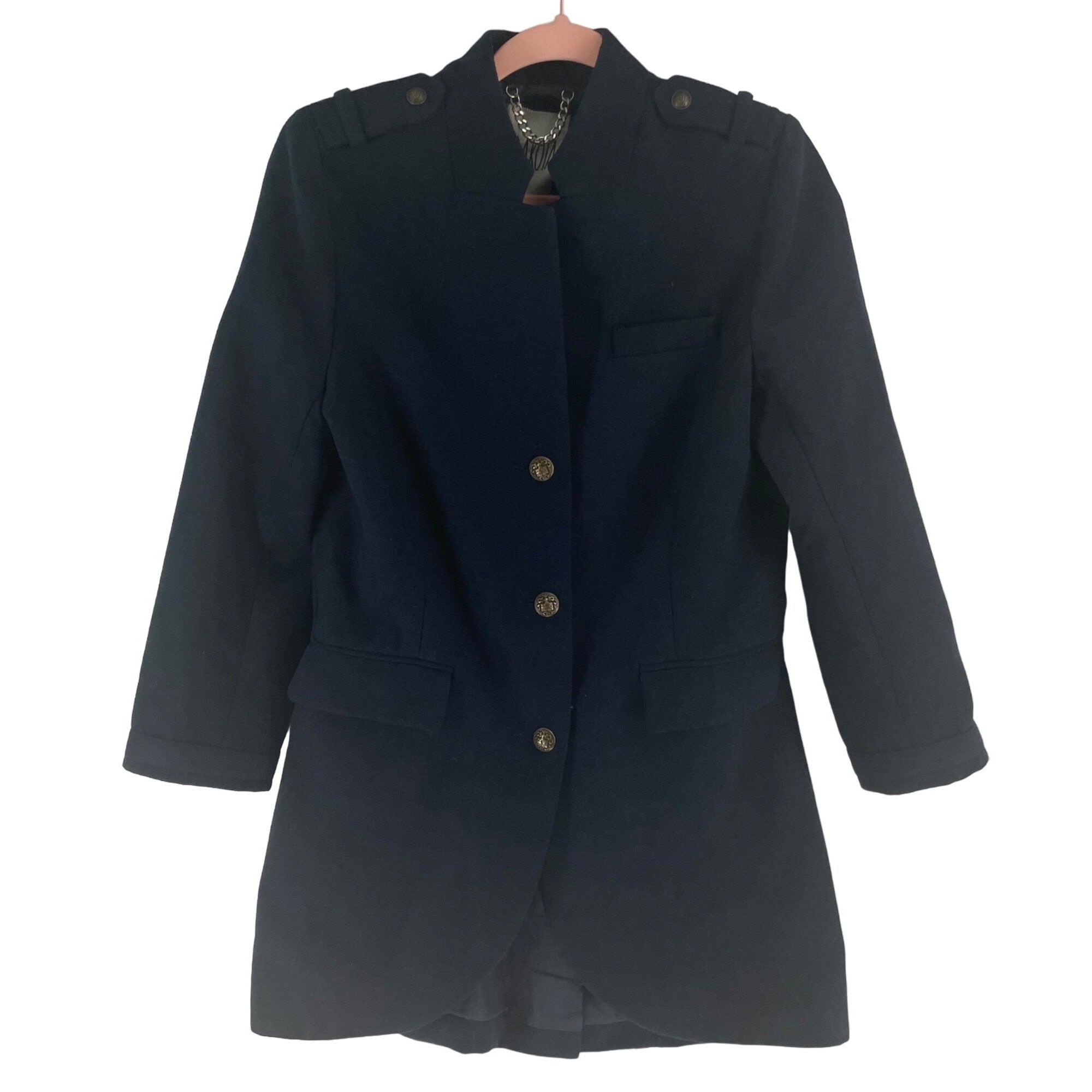 BB Dakota Women's Size Medium Navy Pea Coat